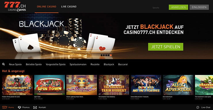 Vorschaubild Casino777.ch Startseite